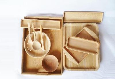 木托盘 木勺 木餐具 木铲 木碗订做加工各类木制品产品高清图片